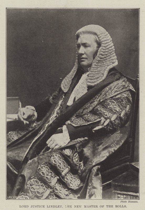 Lord Justice Lindley, de nieuwe Master of the Rolls door English Photographer