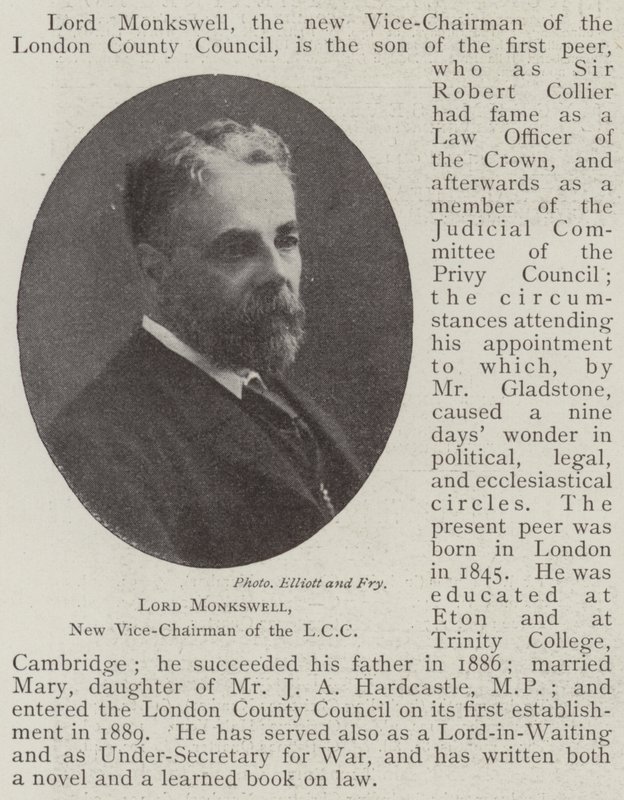 Lord Monkswell, nieuwe vicevoorzitter van de LCC door English Photographer