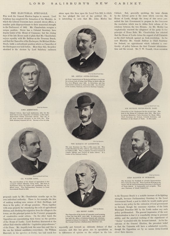 Het nieuwe kabinet van Lord Salisbury door English Photographer