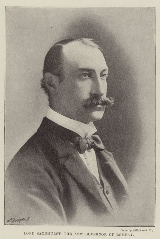 Lord Sandhurst, de nieuwe gouverneur van Bombay door English Photographer
