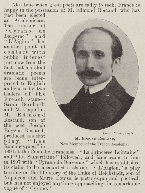 M Edmond Rostand, Nieuw Lid van de Franse Academie door English Photographer