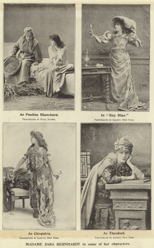 Madame Sara Bernhardt in enkele van haar rollen door English Photographer