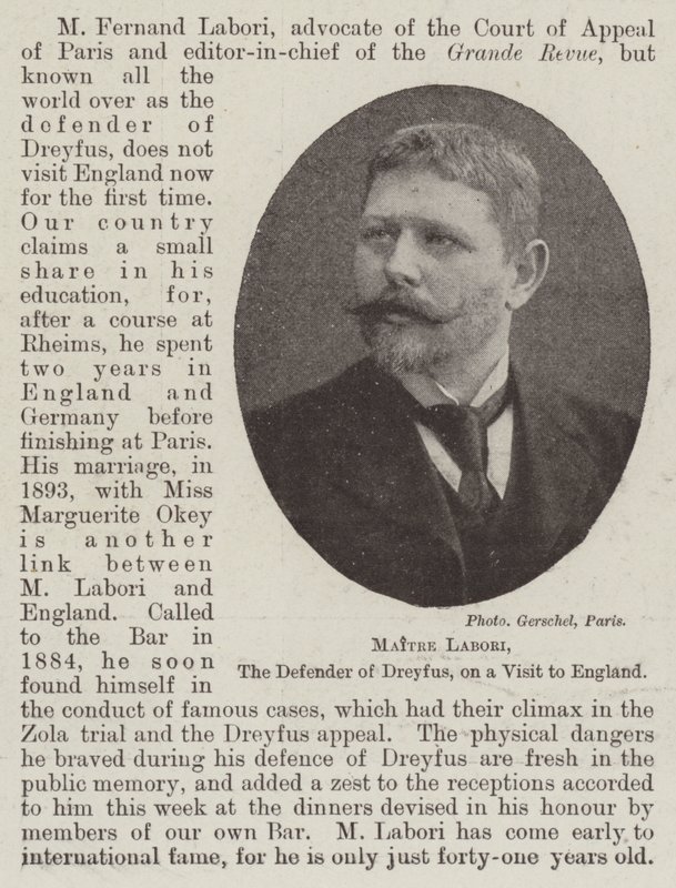 Maitre Labori, de Verdediger van Dreyfus, op Bezoek in Engeland door English Photographer