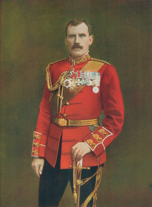 Maj.-Generaal Hector A. MacDonald. Bevelhebber van de 3e (Highland) Brigade met Lord Methuen door English Photographer
