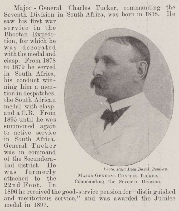 Generaal-majoor Charles Tucker, bevelhebber van de Zevende Divisie door English Photographer