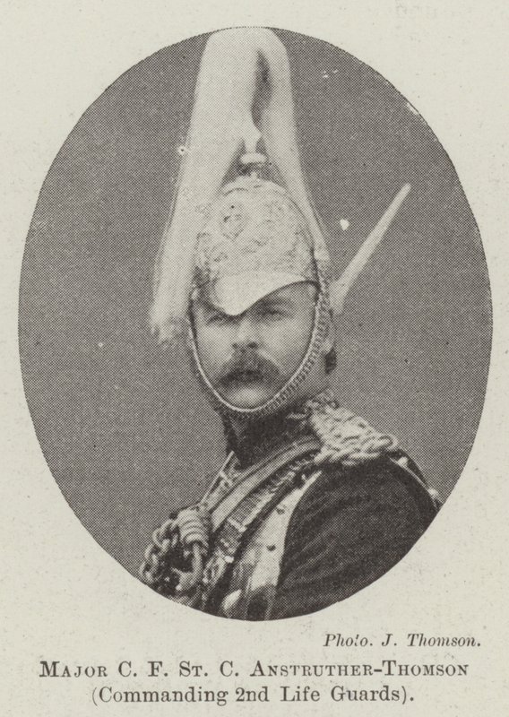 Majoor C F St C Anstruther-Thomson, bevelhebber van de 2e Life Guards door English Photographer