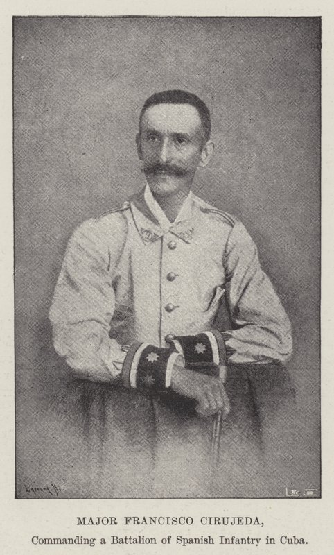 Majoor Francisco Cirujeda, commandant van een Bataljon Spaanse Infanterie in Cuba door English Photographer