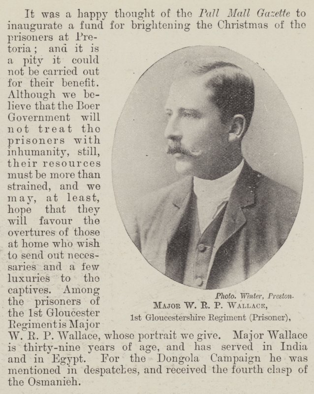 Majoor W R P Wallace, 1e Gloucestershire Regiment (Gevangene) door English Photographer