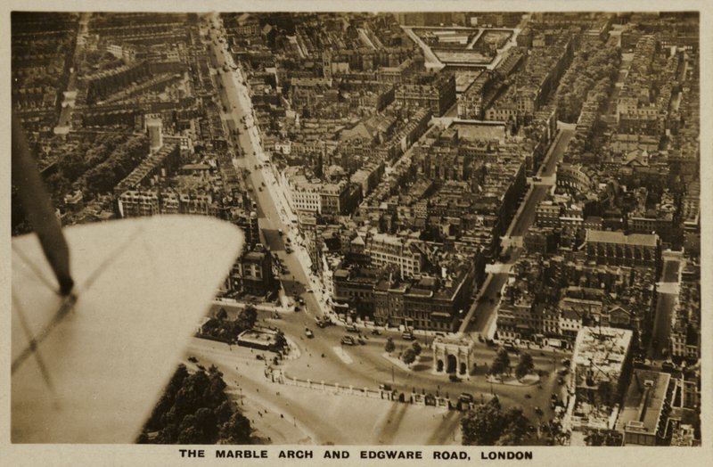 Marble Arch, Edgware Road, Londen (luchtfoto) door English Photographer