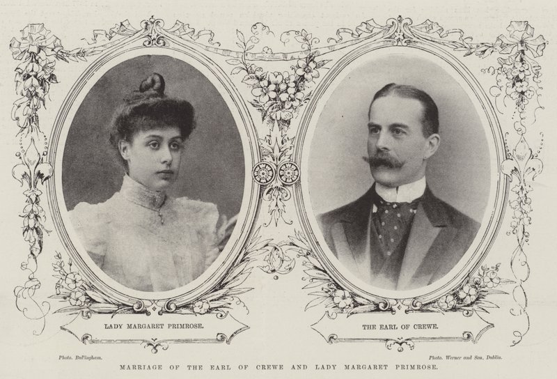 Huwelijk van de Graaf van Crewe en Lady Margaret Primrose door English Photographer