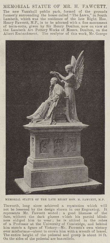 Gedenkbeeld van Mr. H Fawcett door English Photographer