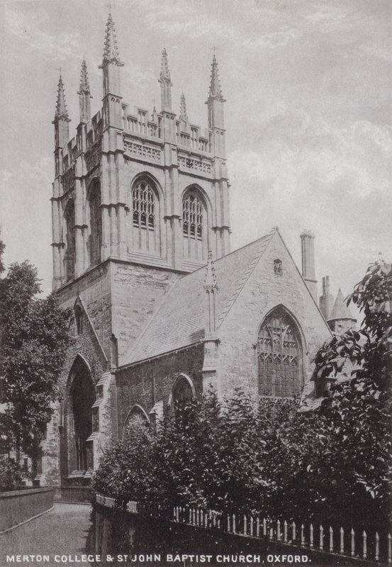 Merton College en St. John Baptist Church, Oxford door English Photographer