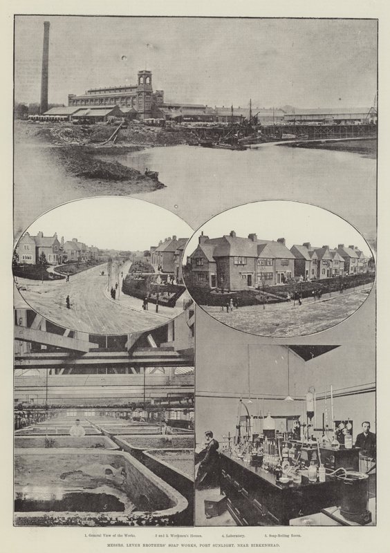 Lever Brothers zeepfabrieken, Port Sunlight, nabij Birkenhead door English Photographer
