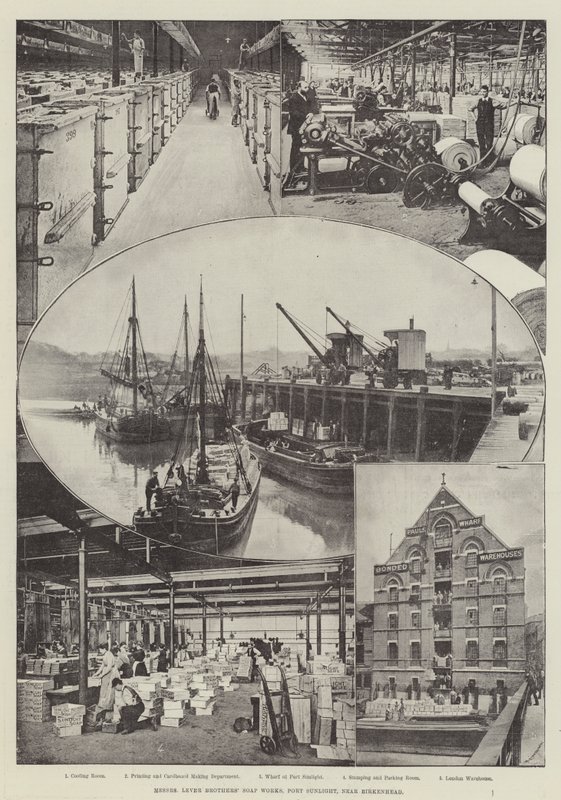 Lever Brothers zeepfabrieken, Port Sunlight, nabij Birkenhead door English Photographer