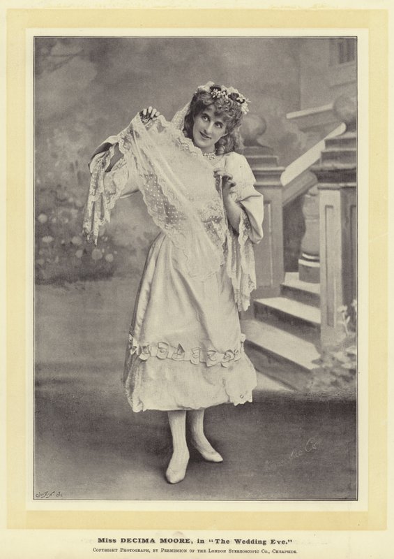 Miss Decima Moore in The Wedding Eve door English Photographer