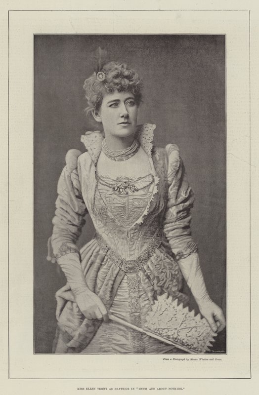 Miss Ellen Terry als Beatrice in Veel Gedoe om Niets door English Photographer