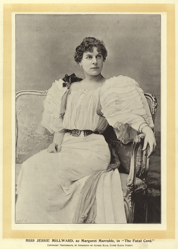 Miss Jessie Millward, als Margaret Marrable, in The Fatal Card door English Photographer