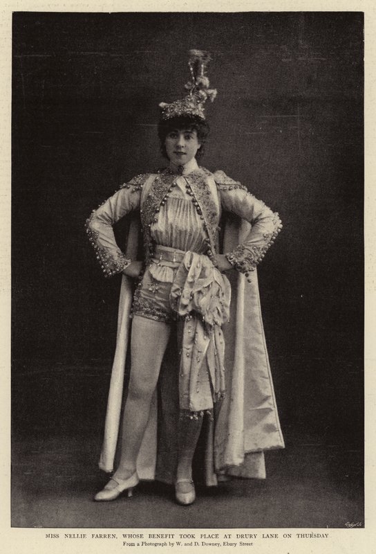 Miss Nellie Farren, wiens benefiet plaatsvond in Drury Lane op donderdag door English Photographer