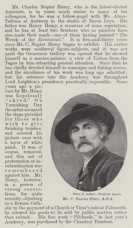 Mr C Napier Hemy, ARA door English Photographer