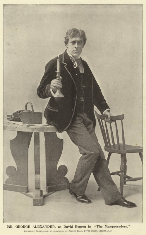 Meneer George Alexander, als David Remon in The Masqueraders door English Photographer