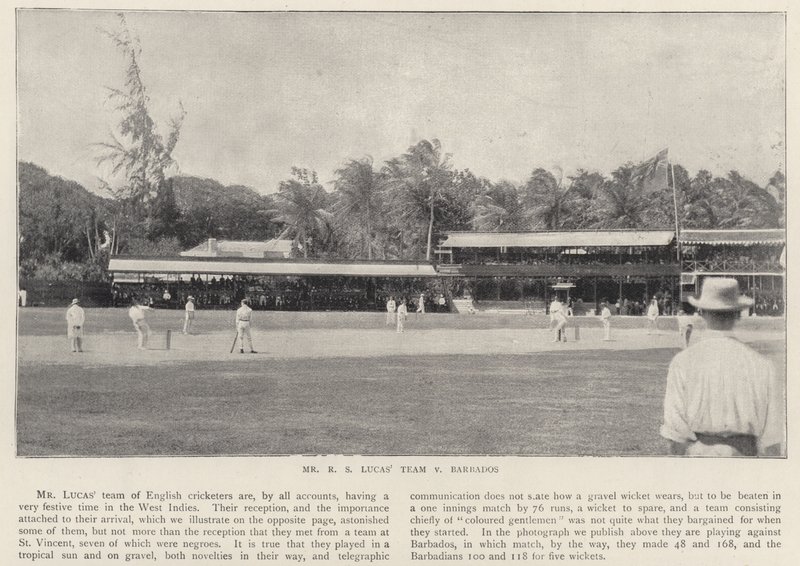 Mr R S Lucass team vs Barbados, cricket door English Photographer