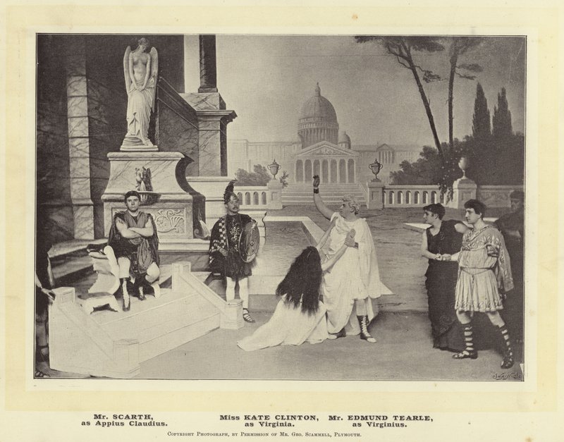 Mr Scarth, als Appius Claudius. Miss Kate Clinton, als Virginia. Mr Edmund Tearle, als Virginius door English Photographer