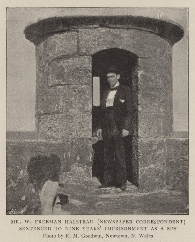 Mr W Freeman Halstead (krantenverslaggever) veroordeeld tot negen jaar gevangenisstraf als spion door English Photographer
