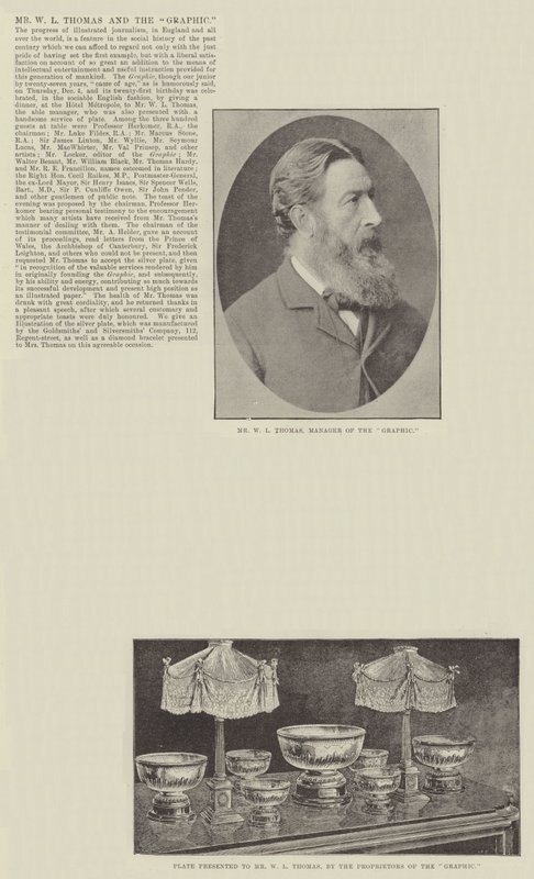 De heer W L Thomas en de Graphic door English Photographer