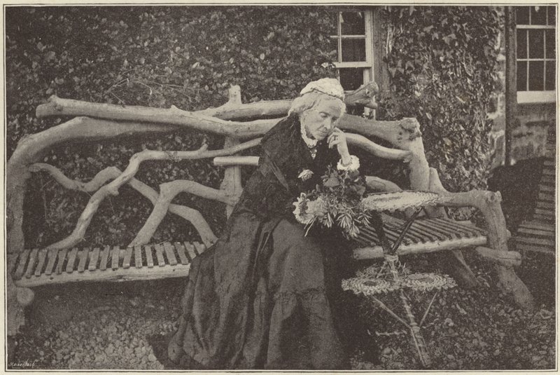 Mevrouw Gladstone in de tuin van Blackcraig Kasteel door English Photographer