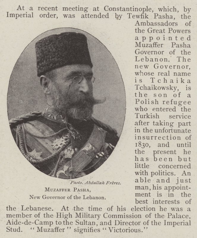 Muzaffer Pasha, nieuwe gouverneur van de Libanon door English Photographer