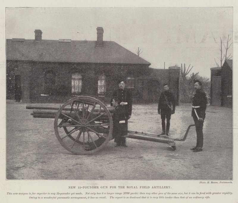 Nieuw 15-ponder kanon voor de Royal Field Artillery door English Photographer