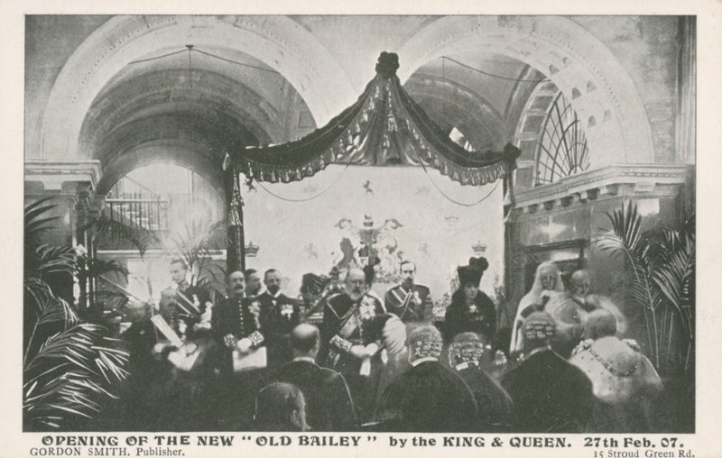 Opening van de Old Bailey door de Koning en Koningin, 27 februari 1907 door English Photographer