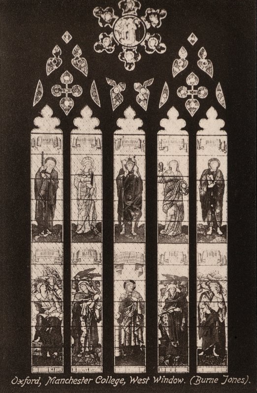 Oxford, Manchester College, Westraam, Burne Jones door English Photographer