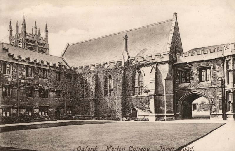 Oxford, Merton College, Binnenplaats door English Photographer