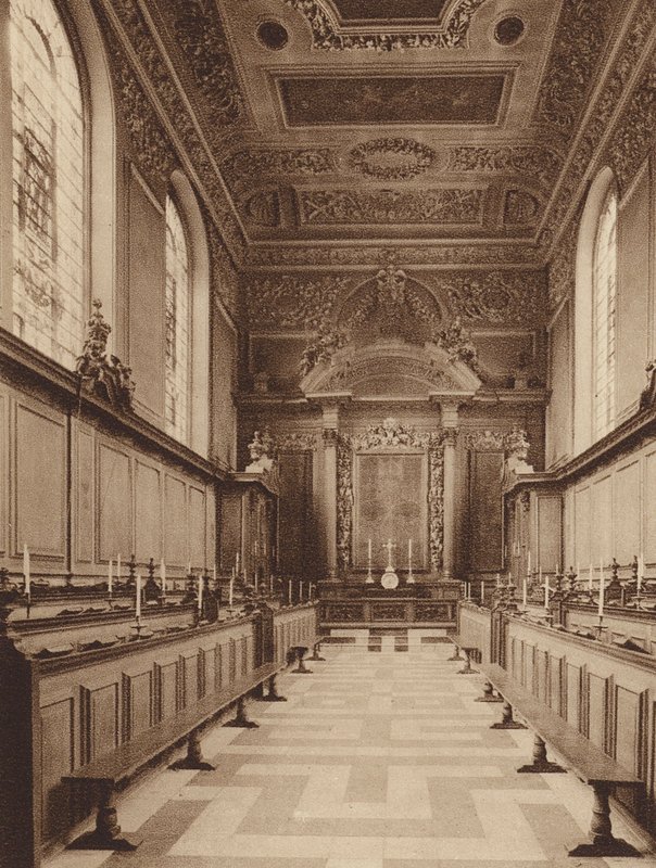 Oxford: Trinity College, Interieur van de Kapel, kijkend naar het oosten door English Photographer