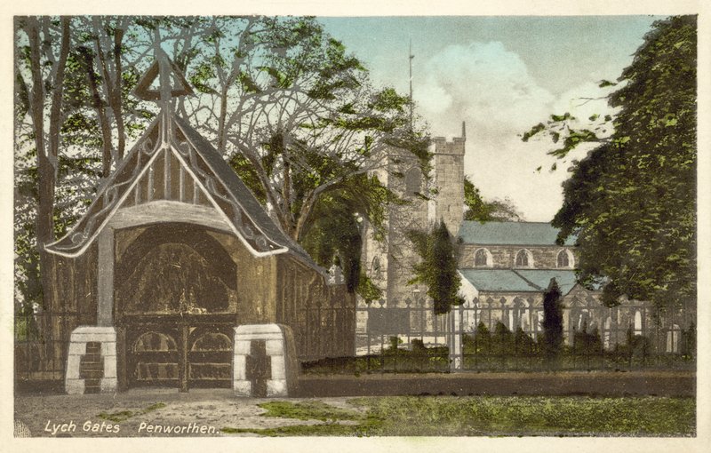 Penwortham kerk en lijkpoorten door English Photographer