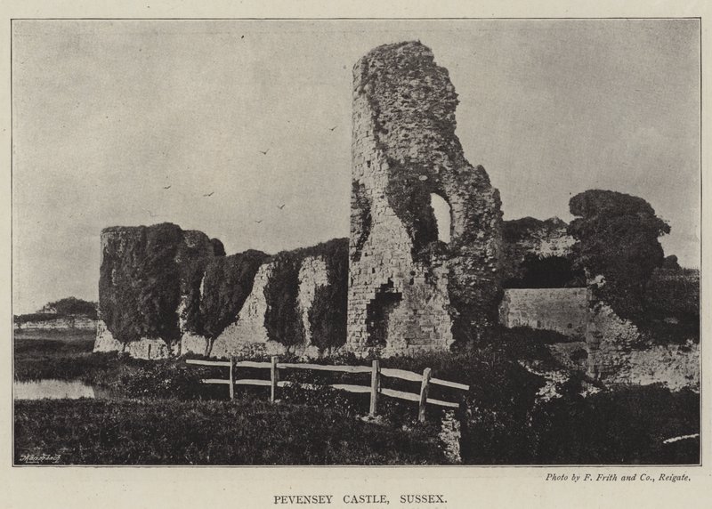 Pevensey Kasteel, Sussex door English Photographer