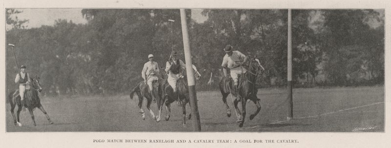 Polowedstrijd tussen Ranelagh en een Cavalerieteam, een Doelpunt voor de Cavalerie door English Photographer