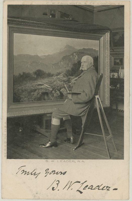 Portret van Benjamin Williams Leader door English Photographer