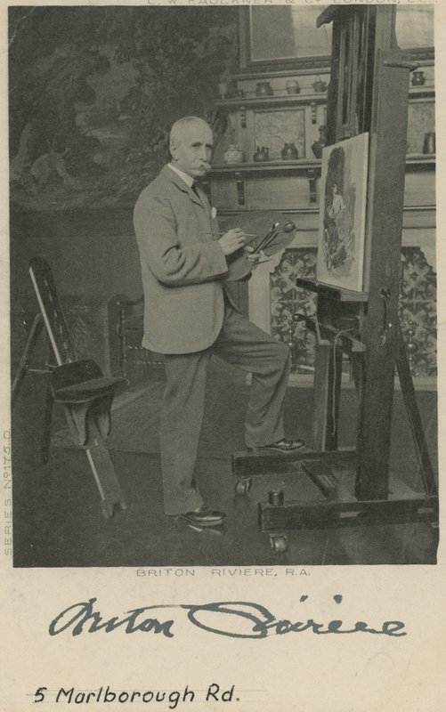 Portret van Briton Riviere door English Photographer