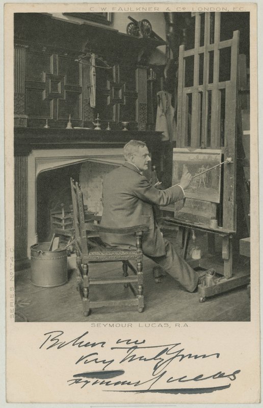 Portret van Seymour Lucas door English Photographer