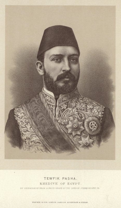 Portret van Tewfik Pasha, Khedive van Egypte door English Photographer