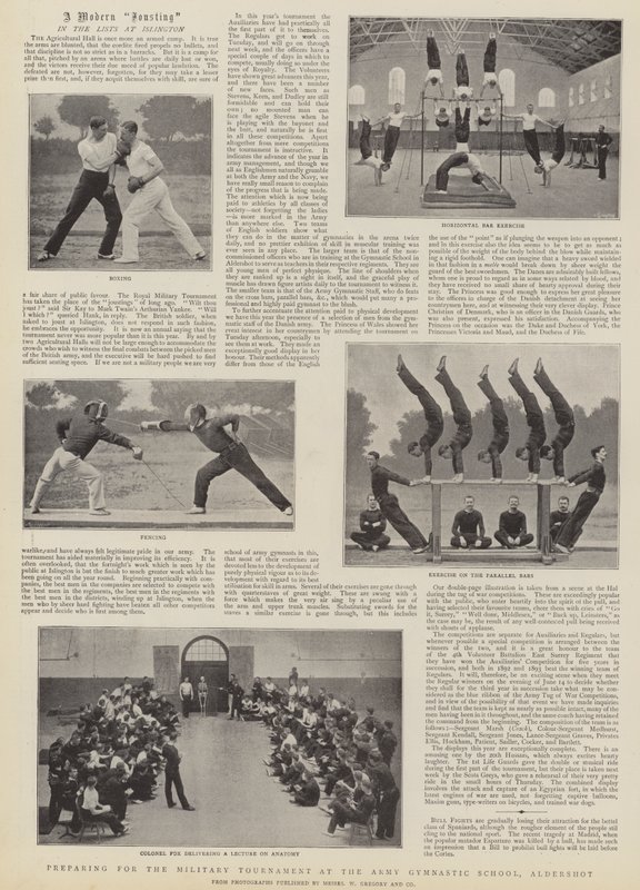 Voorbereidingen voor het militaire toernooi op de Legergymnastiekschool, Aldershot door English Photographer