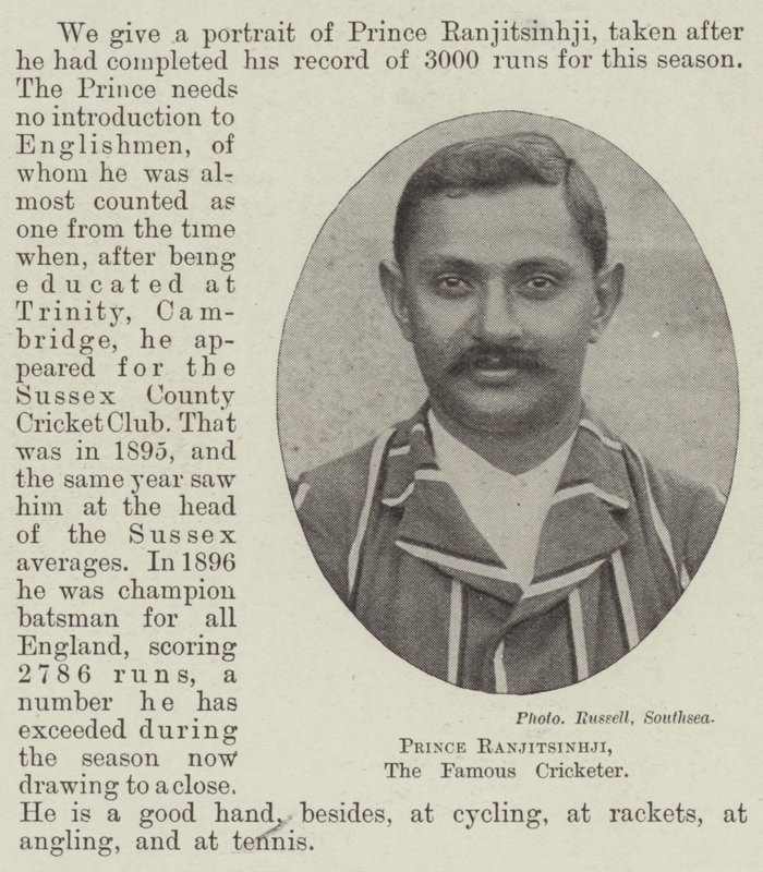 Prins Ranjitsinhji, de beroemde cricketspeler door English Photographer