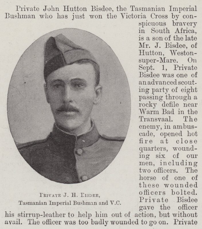 Soldaat J H Bisdee, Tasmanian Imperial Bushman en VC door English Photographer