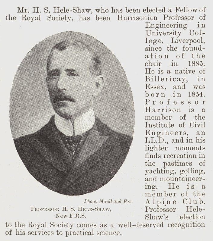 Professor H S Hele-Shaw, Nieuwe FRS door English Photographer