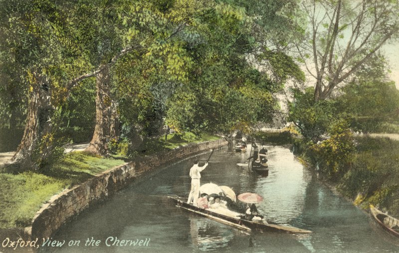 Punters op de Cherwell, Oxford door English Photographer