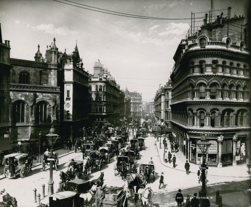 Queen Victoria Street, Londen door English Photographer