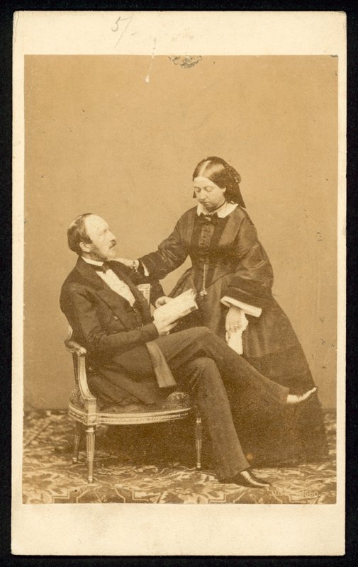Koningin Victoria en Prins Albert door English Photographer