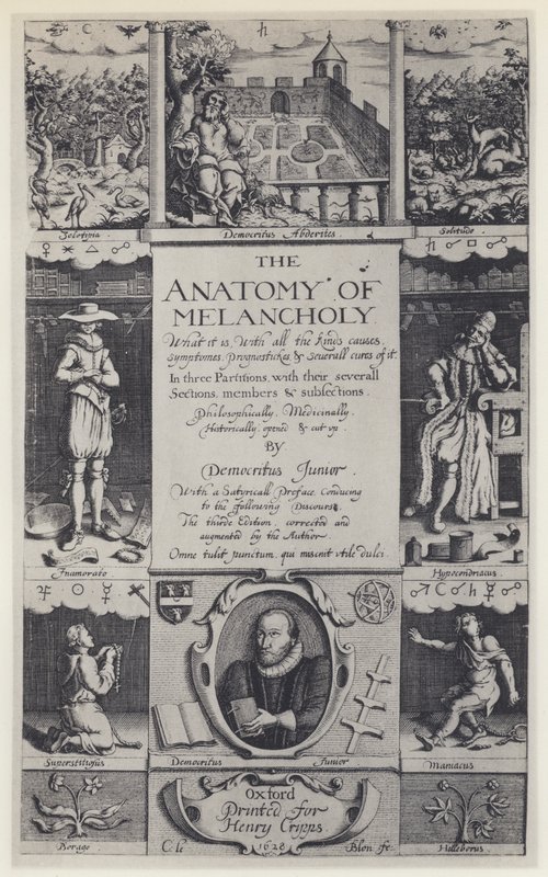 R Burton, De anatomie van melancholie, Derde editie, J Lichfield voor H Cripps, Oxford 1628 door English Photographer